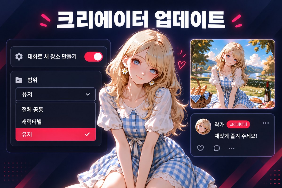 크리에이터 업데이트