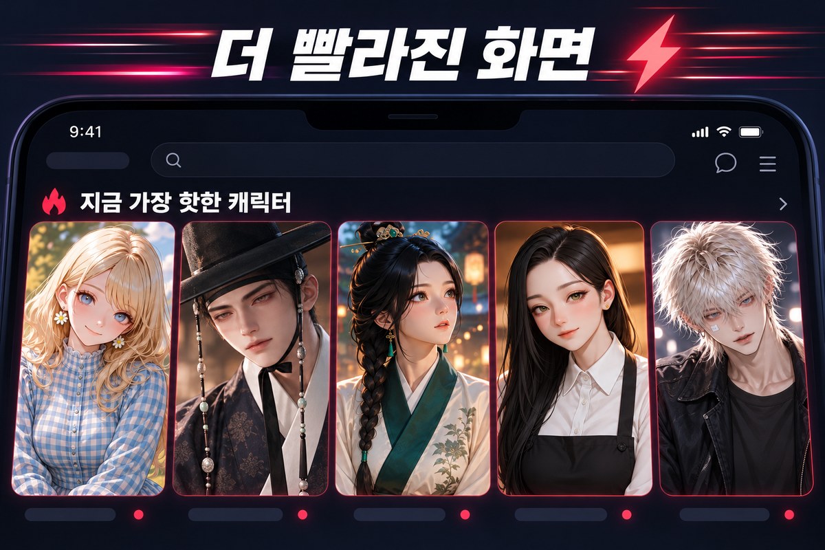 더 빨라진 화면
